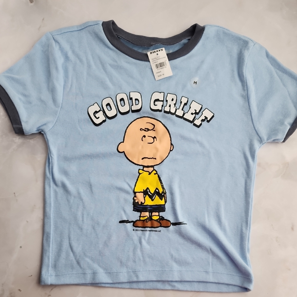 Peanuts Light Blue Charlie Brown Tee